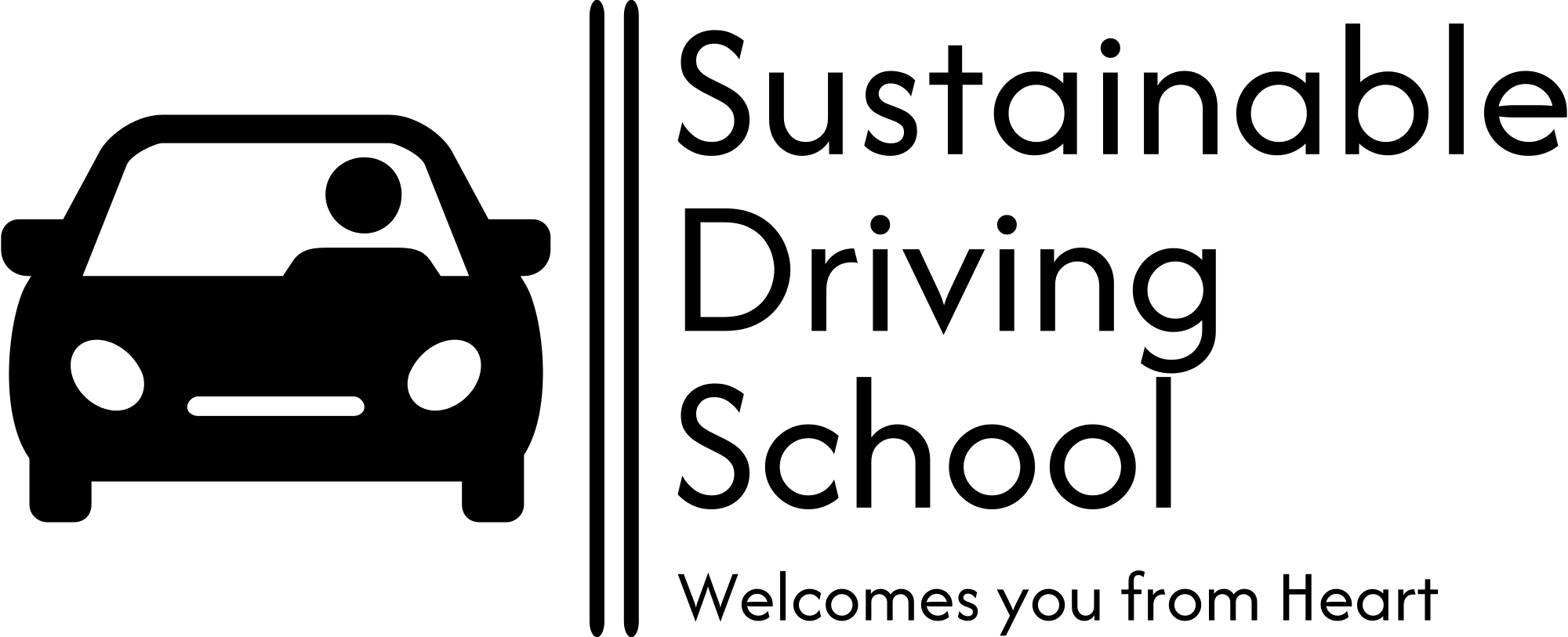sustainable driving school high resolution logo black transparent 2
